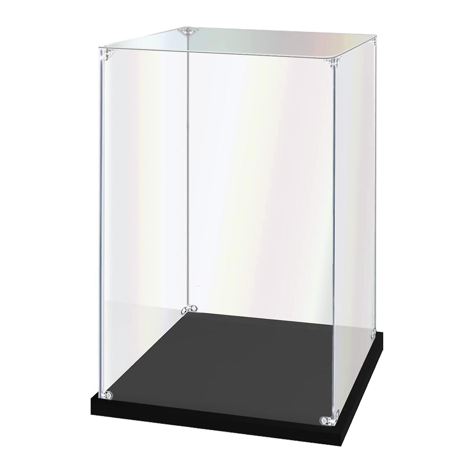100% New,20CM Clear Acrylic Display Case with Black Base
