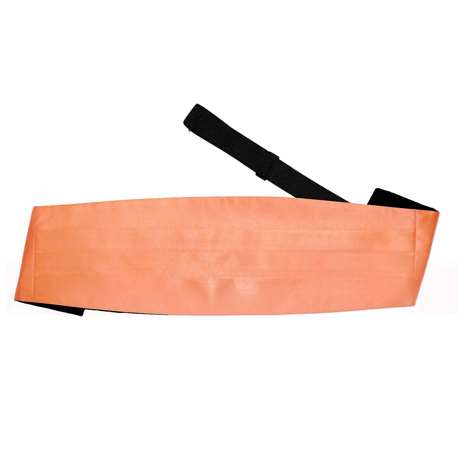 Coral Plain Satin Cummerbund