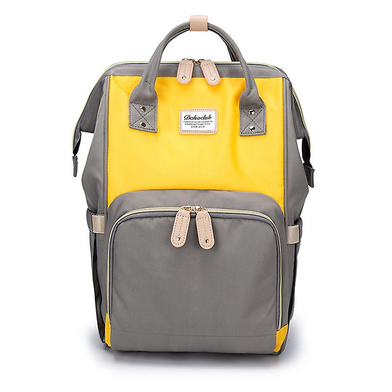 Color Blocking Diaper Bag Large Capacity Backpack Mummy Bag Style02
