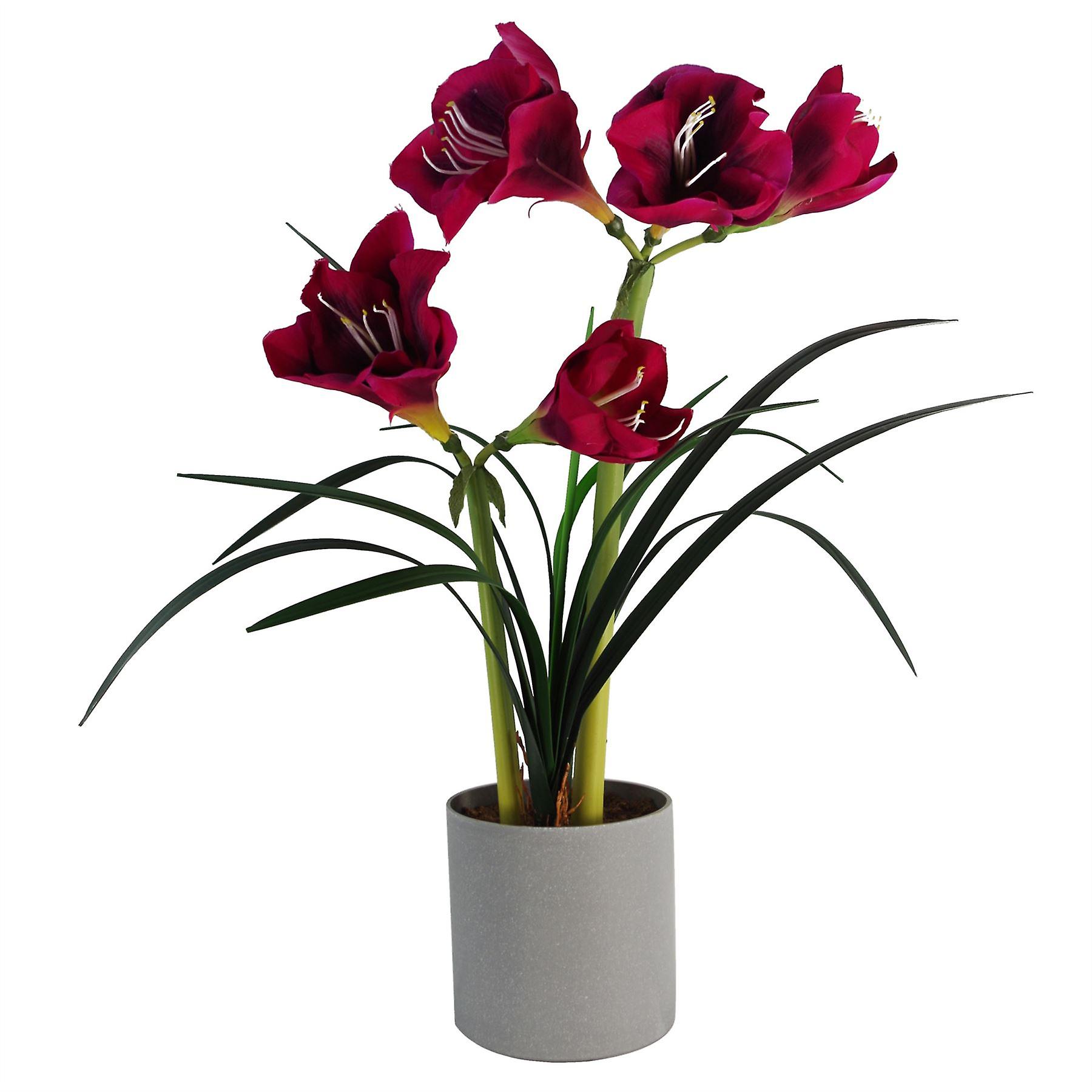 60cm Artificial Amarylis Pink