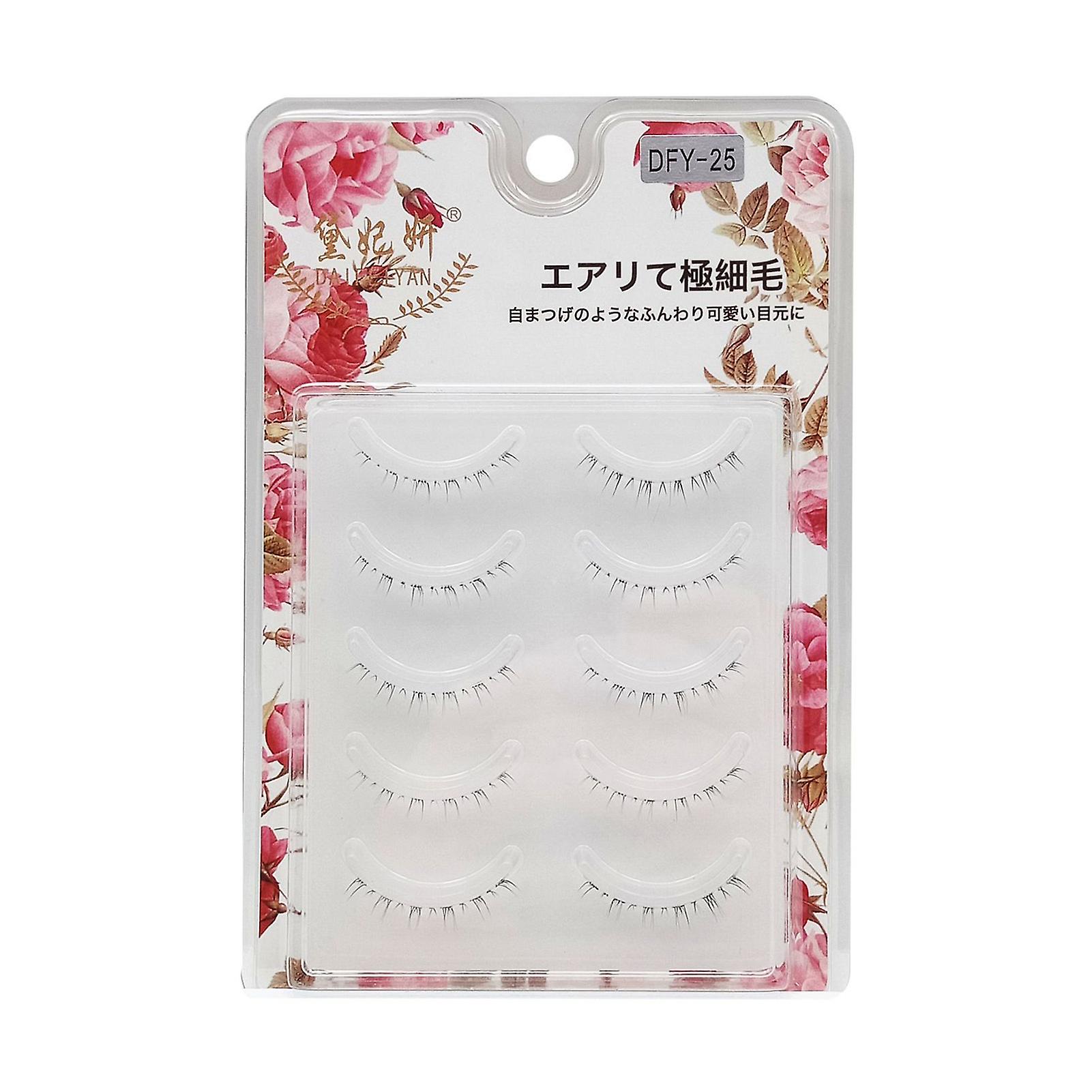 5 Pairs Short Soft Eyelashes Charm Looking Curling Up Lashes For Christmas New Year Birthday Gift