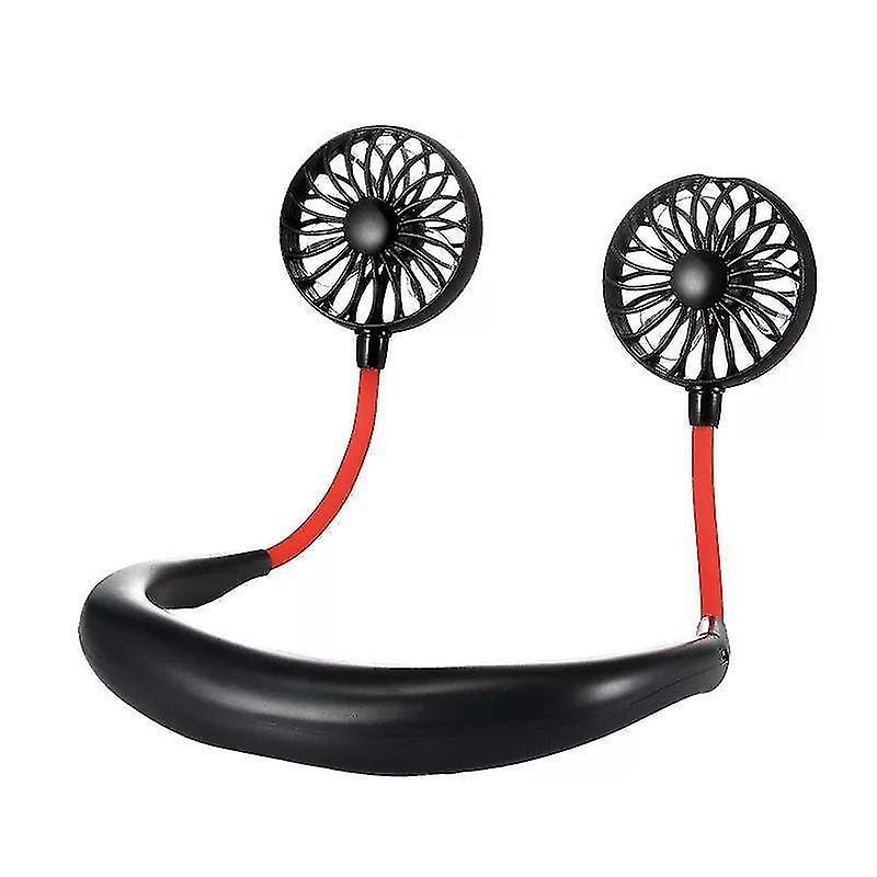 White Usb Portable H s free Neck Hanging Mini Sports Fan