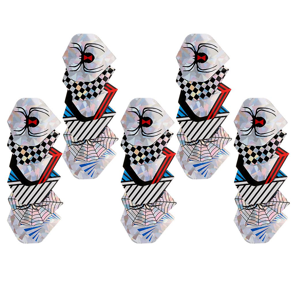 30 Stück Sortiment Dart Flights Standard Form Extra Strong Spider Pattern