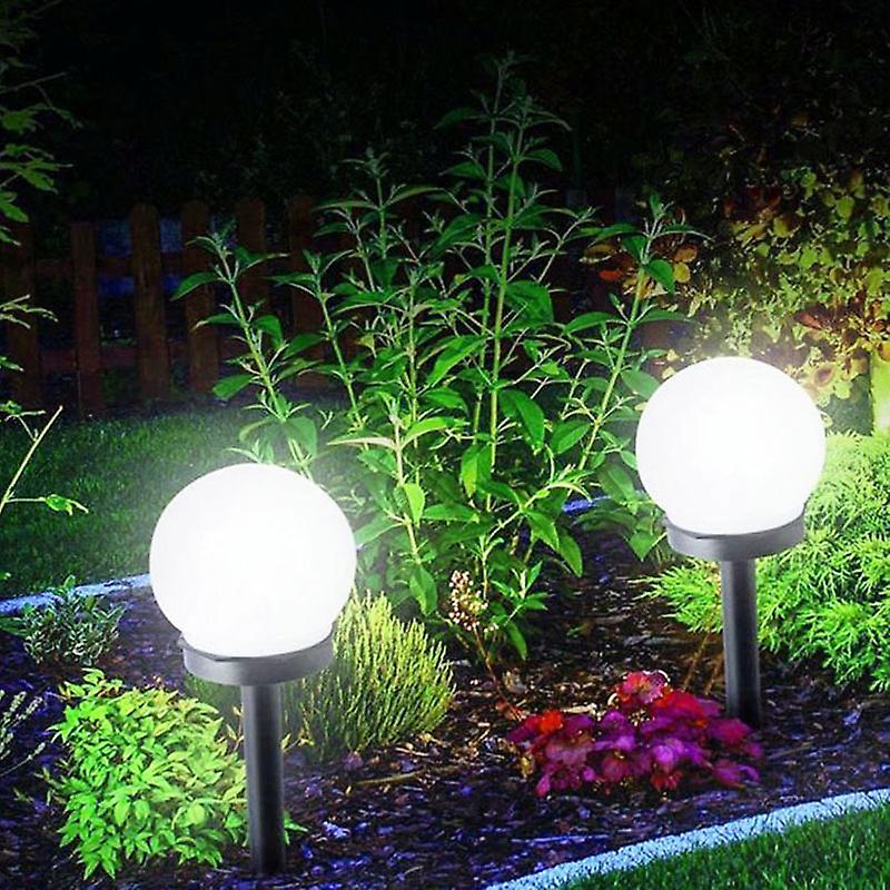 2 PCS Waterproof Outdoor Bulb Solar Ground Lawn Light