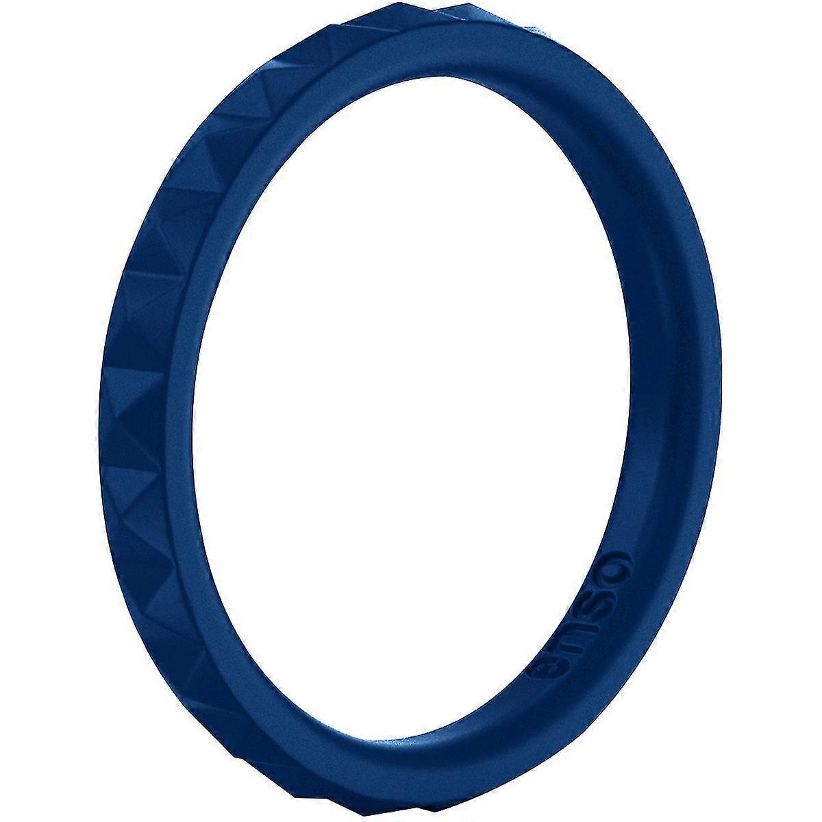 Enso Rings Pyramid Stackables Series Silicone Ring - Midnight Blue