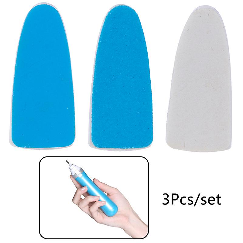 Replacement Heads 3bits Electric Nail File Machine Nail Pedicure Buffer Tool Kit