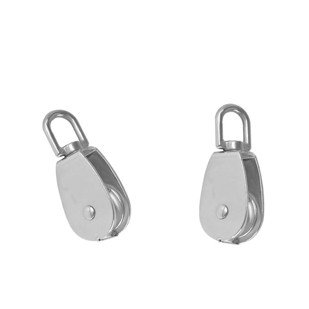 2pcs M32 Single Pulley Block Cable Lifting Pulley Stainless Steel Pulley Roller