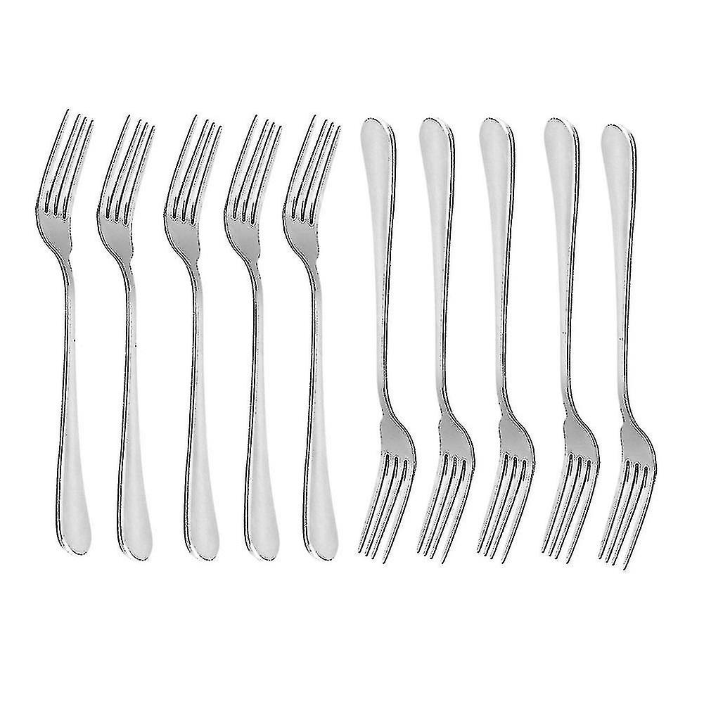 Fourchettes de table, lot de 10 fourchettes de table robustes en acier inoxydable