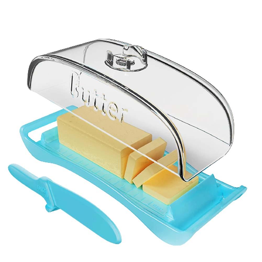 Plastic Butters Dishs with Lid Knives Transparent Chesse Storage Box Kitchen Storage Supplies