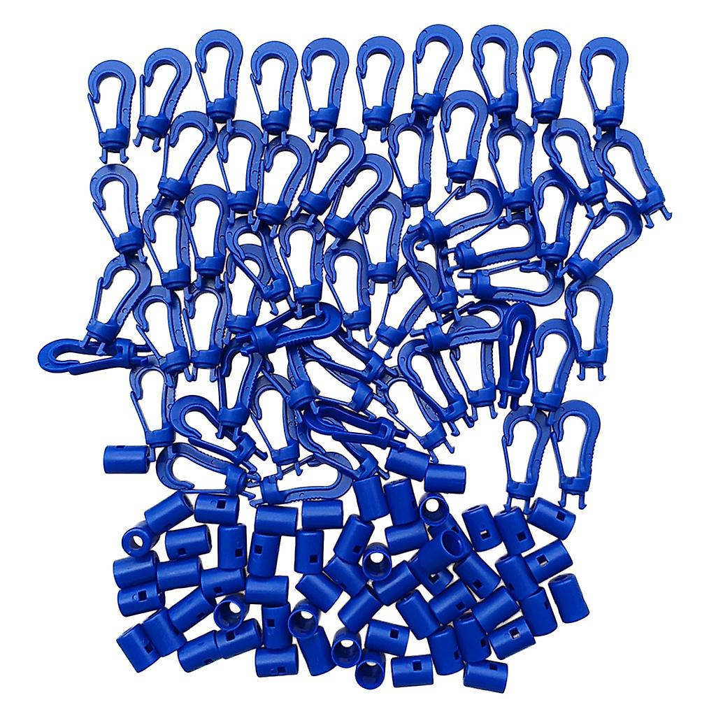 60 pcs Plastic Snap Hook Cord Hooks Shock Cord Hooks for Diving 5cm