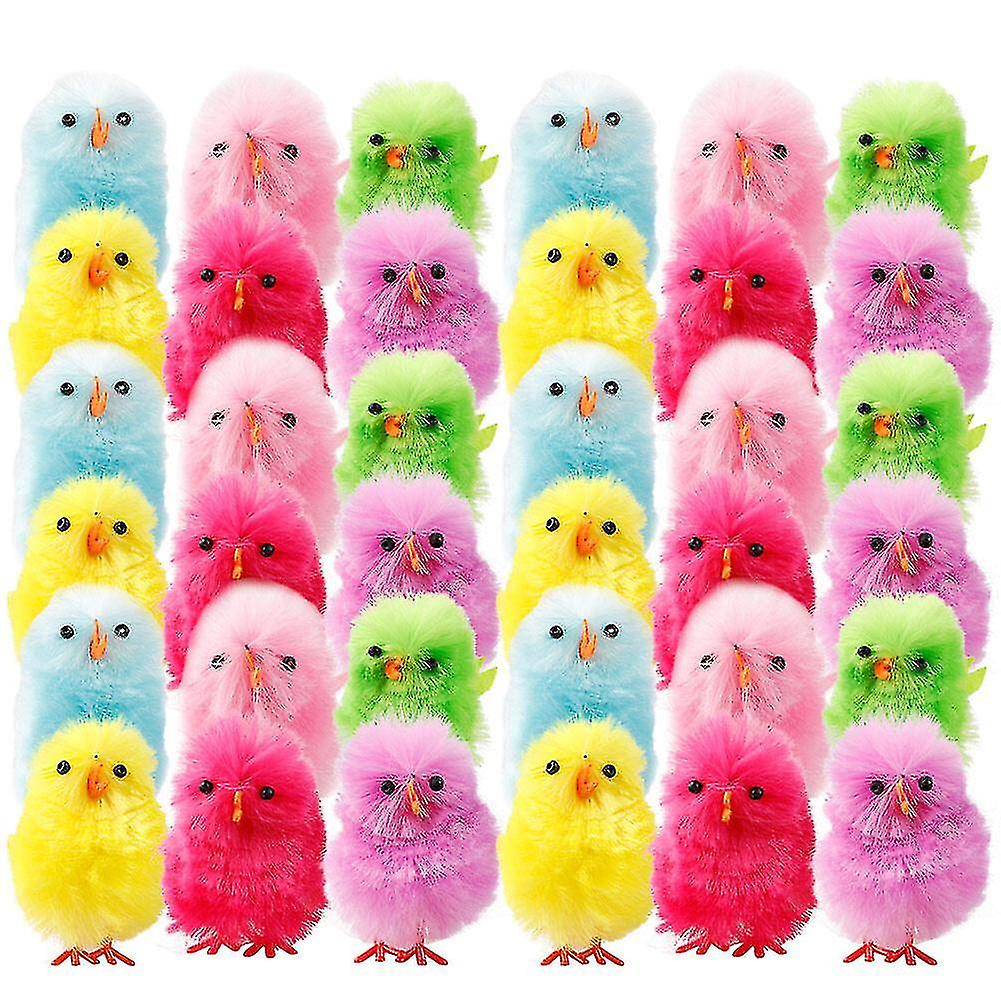 Mini Simulation 36 Pcs Party Favors Bonnet Decorations Arts Craft Diy Easter Chicks