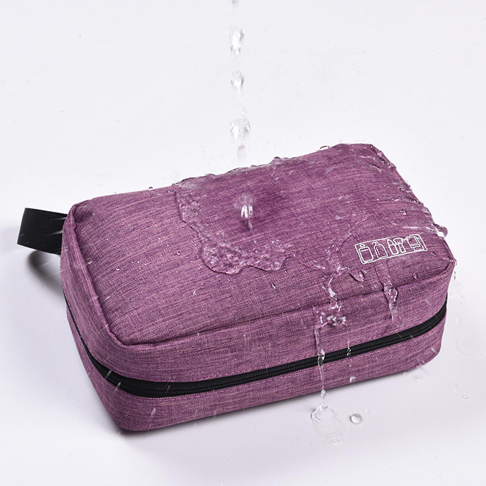Portable Hanging Travel Wash Bag Simple Solid Color Square  Storage Bag