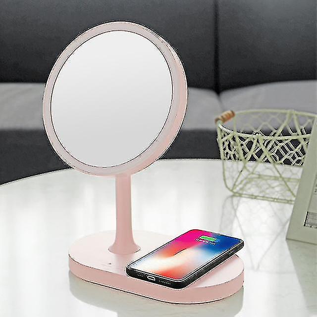 Multifunctional Makeup Mirror Table Lamp Night Light Adjustable Brightness Fill Light Mirror Wireless Charging Desktop Mirror