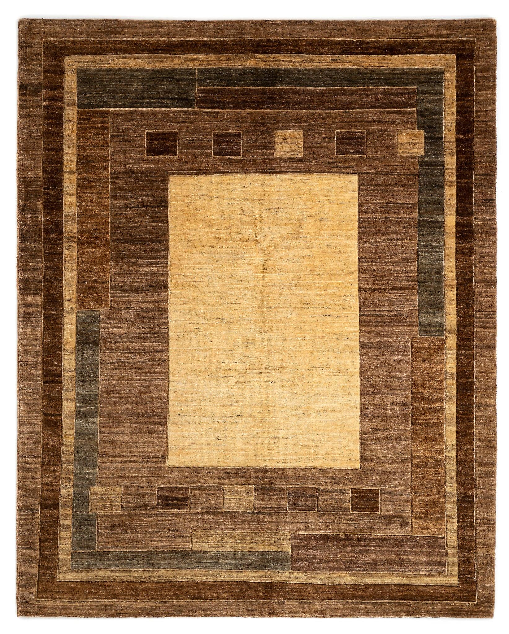 Hadorn Juma 154x193 与棕色手工制作的巴基斯坦地毯