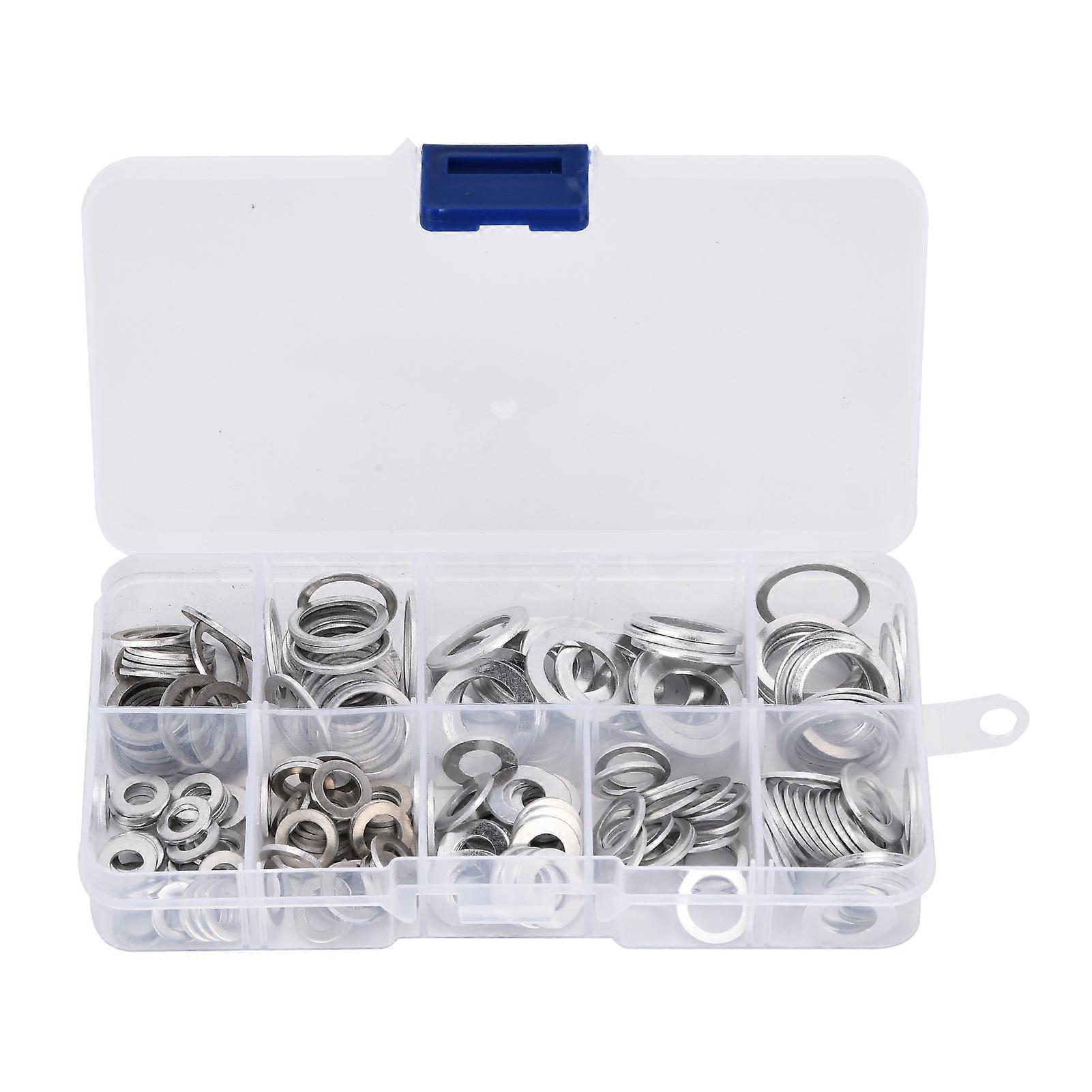 200Pcs Flat Washer Aluminum High Temperature Resistant Accessory Set Kit for Maintenance