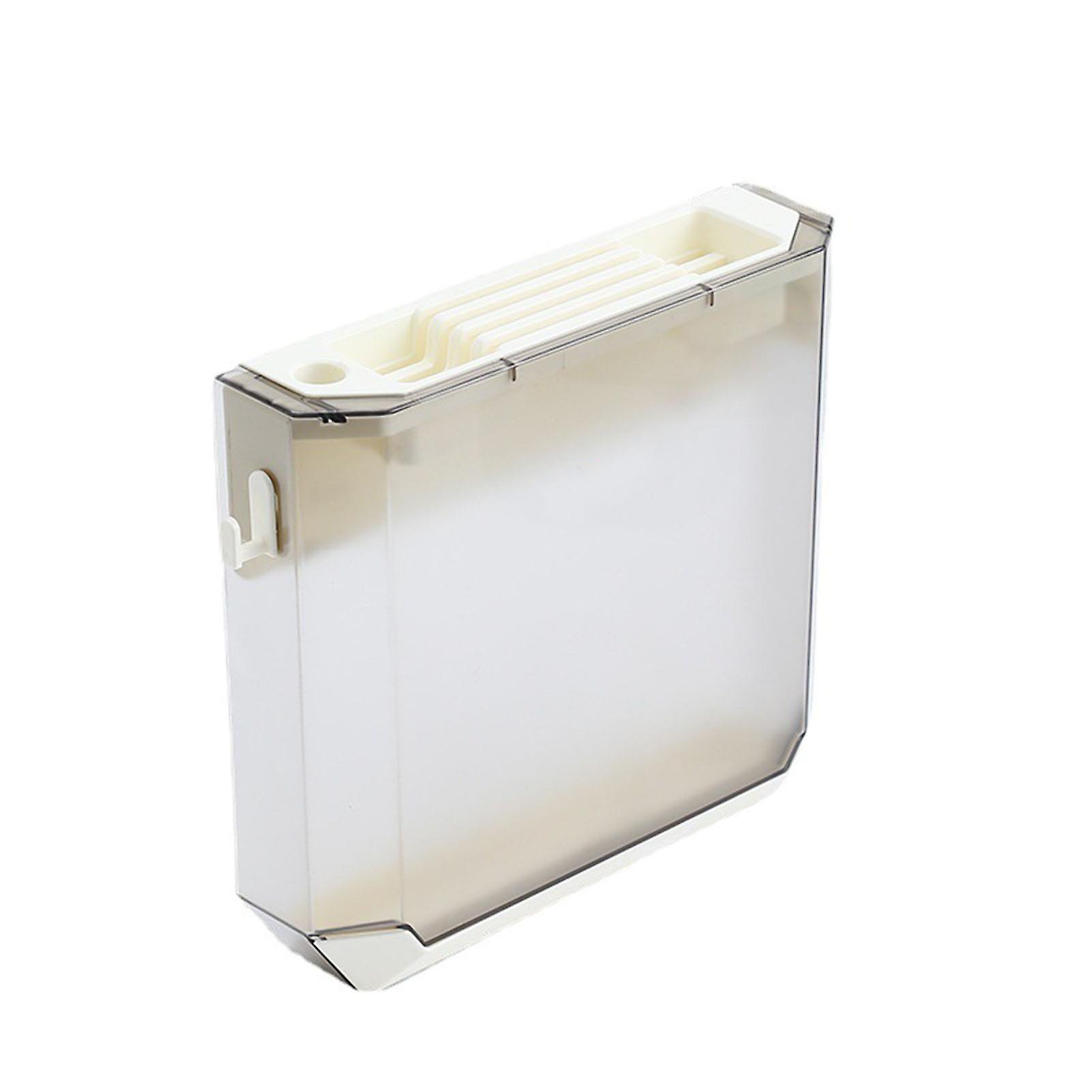 Kitchen Knife Holder Transparent PET Wall Mounted Storage Block Tools Hanging Rack Holder Shelf Gray