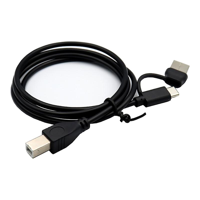 USB TypeC Male to USB Type-B Male Cable Printers Data Line Easy Connection