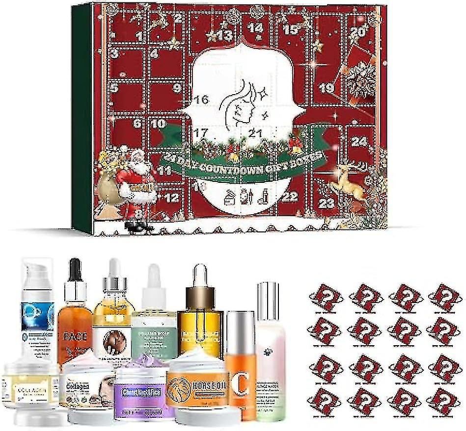 Advent Calendar 2023 Χριστουγεννιάτικο δώρο ημερολογίου αντίστροφης μέτρησης 24 ημερών, κουτί περιποίησης ομορφιάς Χριστουγεννιάτικο ημερολόγιο έλευσης, δώρο για κορίτσια γυναίκες