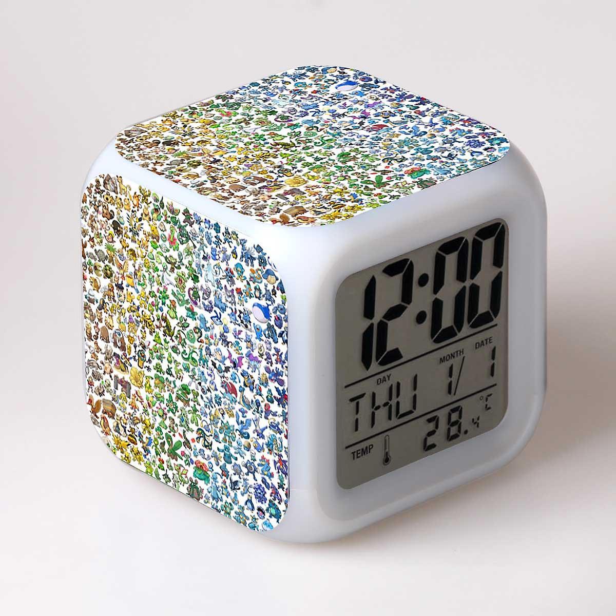 Coloré Multifunctional LED Children's Réveil -Pokémon #13