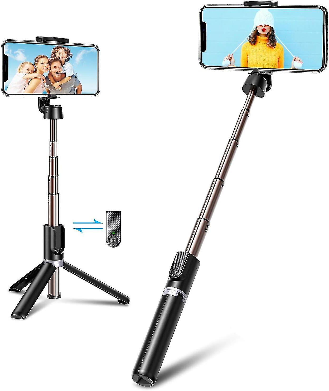 Bluetooth Selfie Stick Tripod, Mini Expandable 3 In 1 Aluminum Mobile Phone Tripod Selfie Stick With Wireless Remote Control