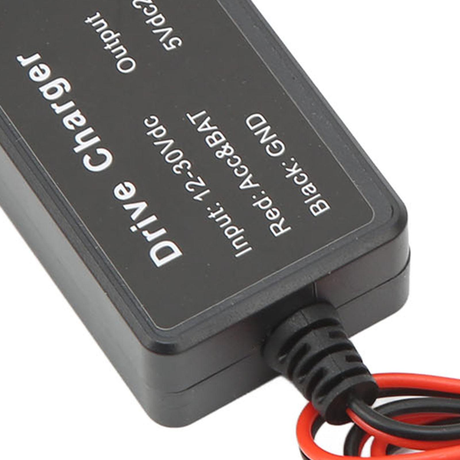 Dash Cam Hardwire Kit 12V‑30V to 5V Low Voltage Protection Dash Camera Power Cord Hardwiring Set for Mirror Cam GPS Navigator