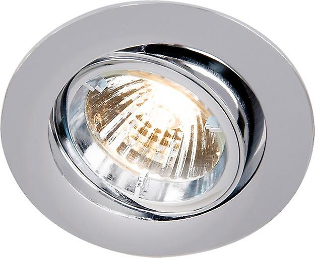 GU10 Chrome Recessed Tilt Twist & Lock Downlight, 230V