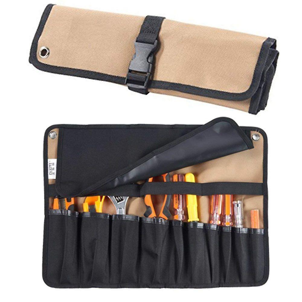 Portable Tool Roll Bag Canvas Tools Organiser Folable Tool Storage Pouch