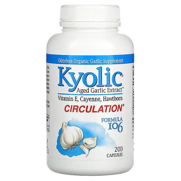 Kyolic, Aged Garlic Extract, Circulation, Formula 106, 200 Capsules