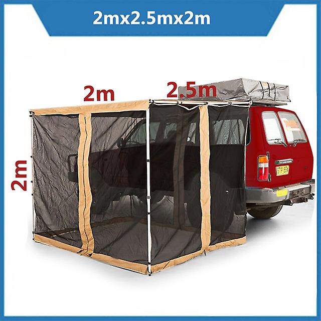Dimanche Rétractable 8.2'x10' Auvent Suv côté voiture avec 6.5L X8.2W Front Extension Wall pour le camping automobile