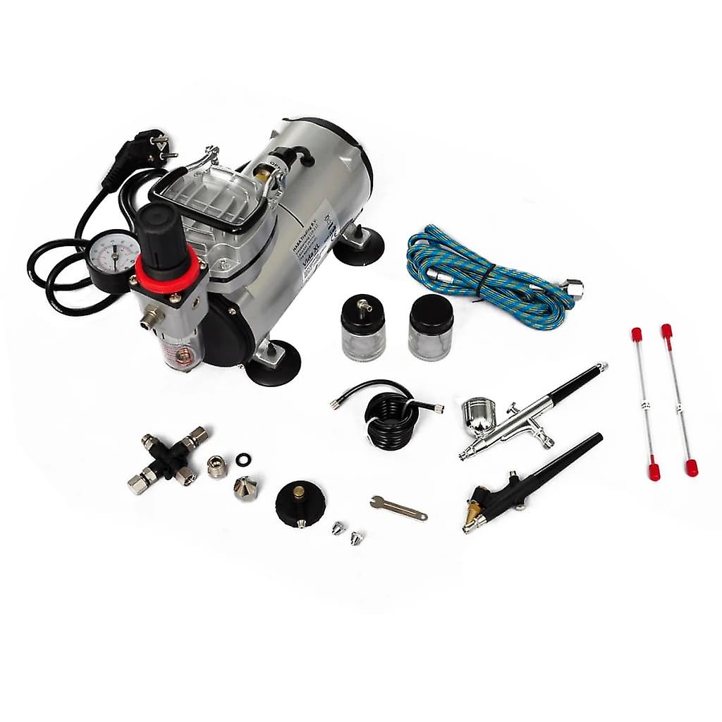 Airbrush Compressor Set With 2 Pistols Airbrush Tanning Compressors