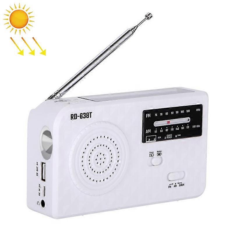 RD-638T Solar Powered AM / FM Radio Player Flashlight