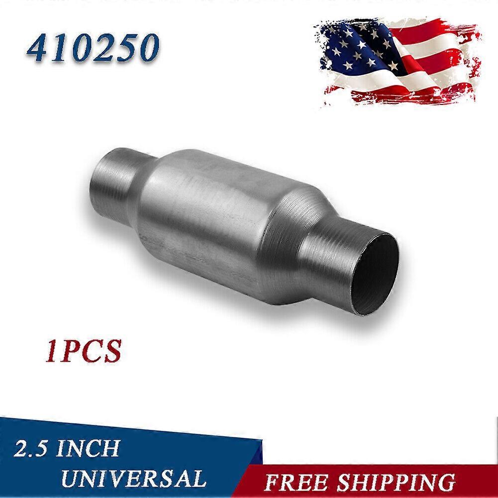 1PCS 410250 2.5" Universal High Flow Performance Catalytic Converter Stainless