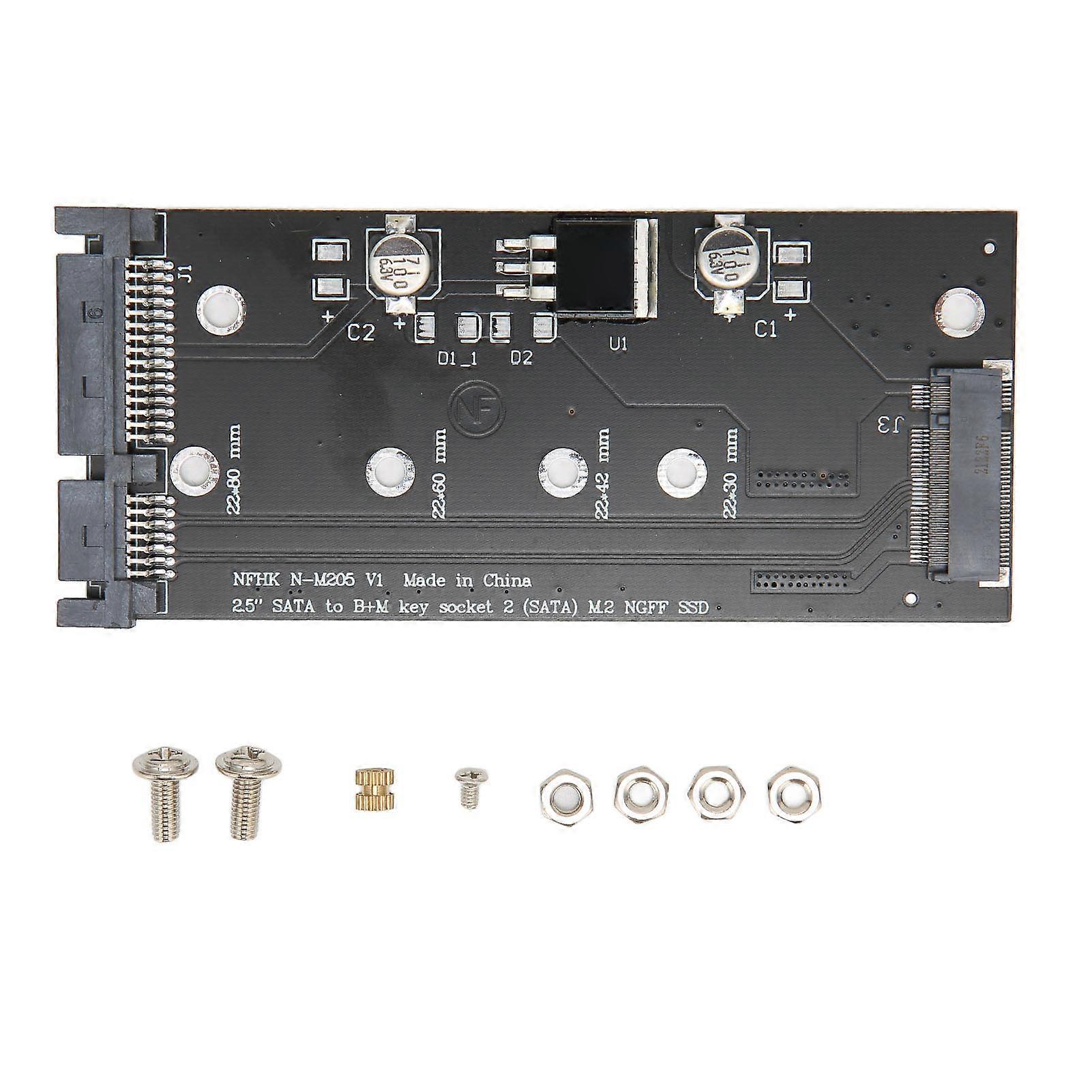 SATA M.2 SSD to SATA Adapter Card Stable Performance Practical Adapter Card for Laptop Desktop