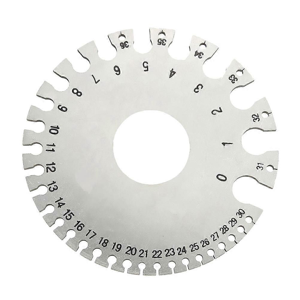 Round Wire Diameter Gauge Cable Thickness Ruler Meter Measuring Tool (Silver)