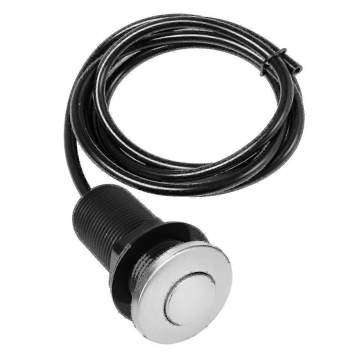 Air Activated Switch Button With Air Hose Sink Top Stainless Steel Button For Food Waste Garbage Disposal Part