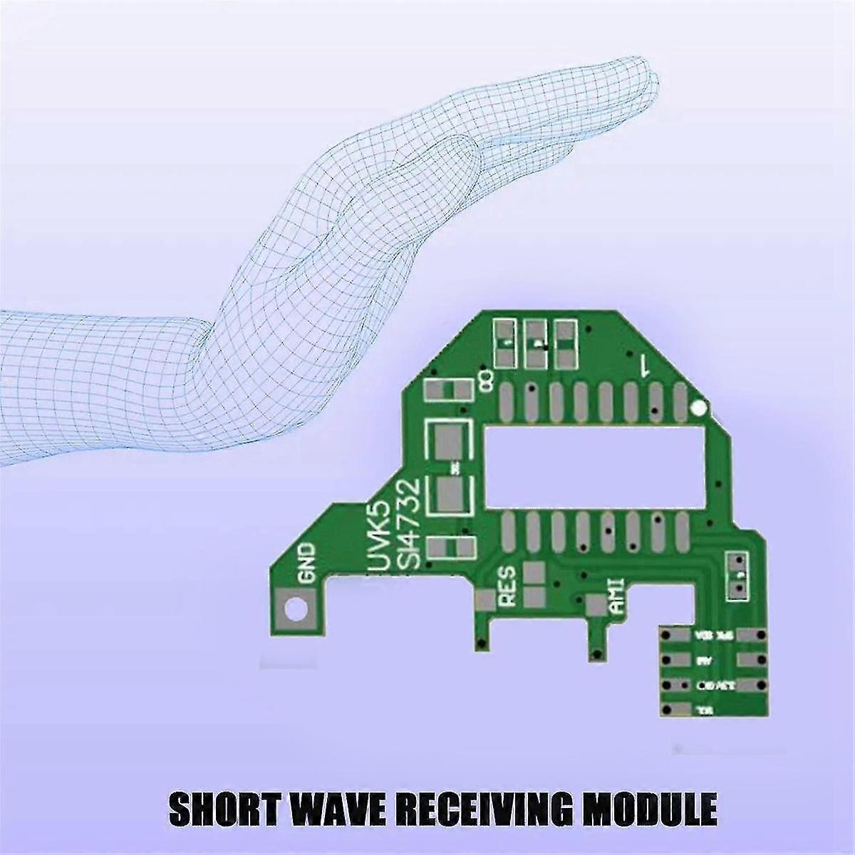 For UV-K5 UV-K6 Shortwave Radio SI4732 Module with Dual Donut Antenna and Programming Cable