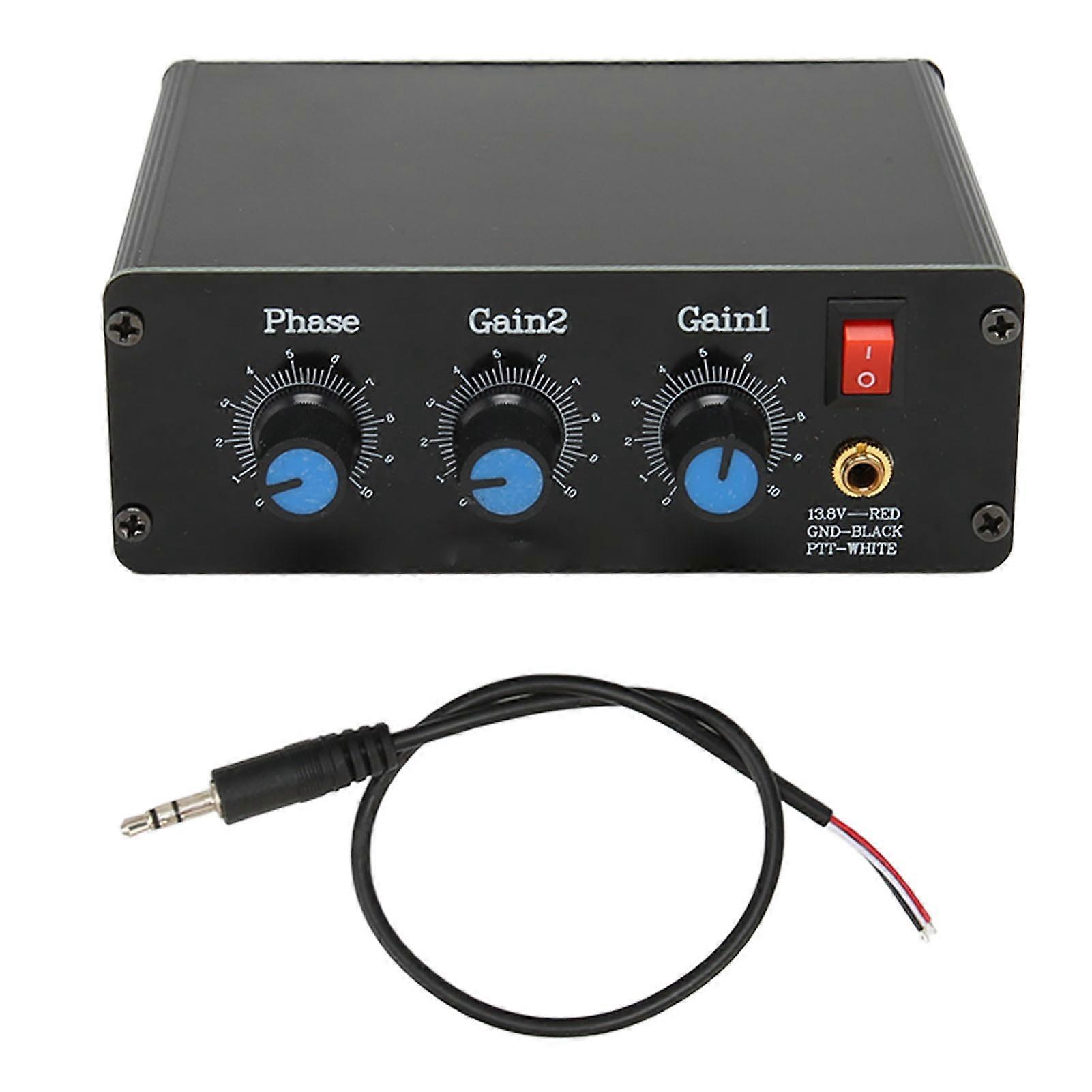 QRM Eliminator Box 3P X Phase 1.8?30 MHz HF Bands PTT Control Aluminum Alloy Adjustable Signal Canceller with Dial Knob