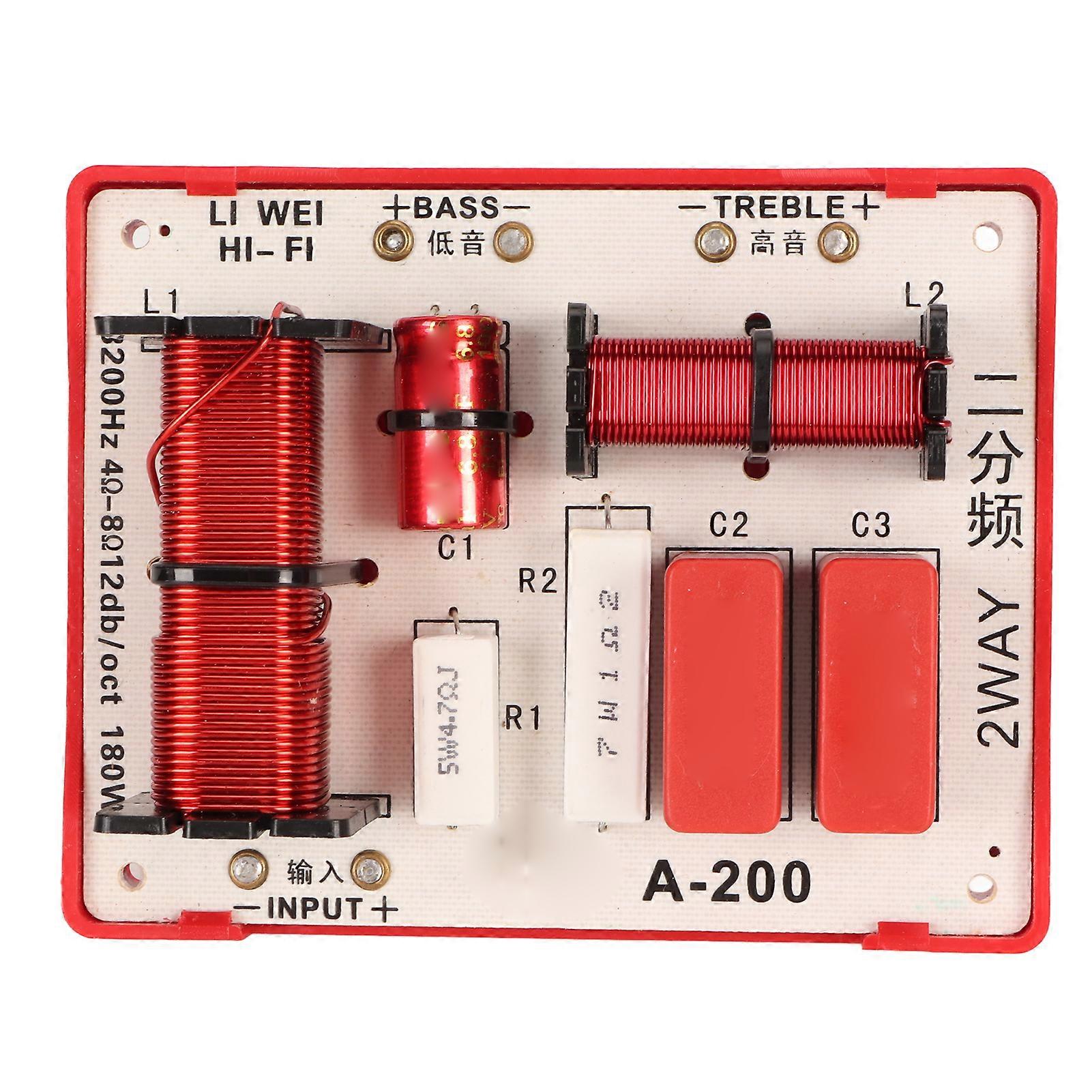 180W High Power 2 Way Audio Speaker Crossover Treble Bass Frequency Divider Module Distributor Board