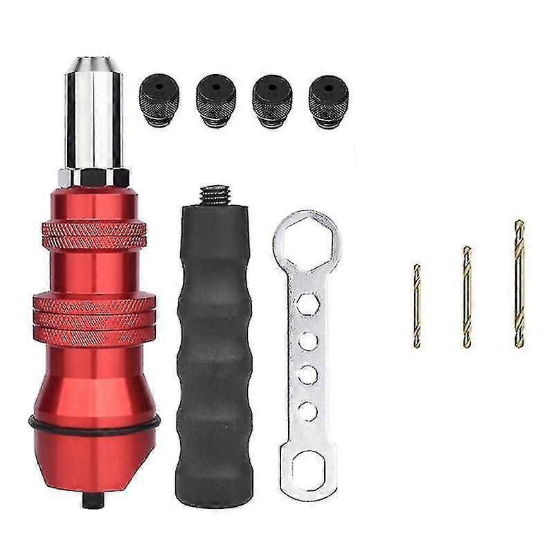 Electric Rivet Tools Adapter 2.4-4.8mm Rivet Nut Tool,with 3pcs Drill-dt