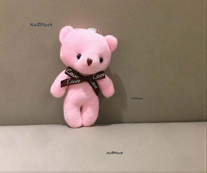 6色、10CMぬいぐるみクマのおもちゃ人形マルチカラーウェディングブーケ11