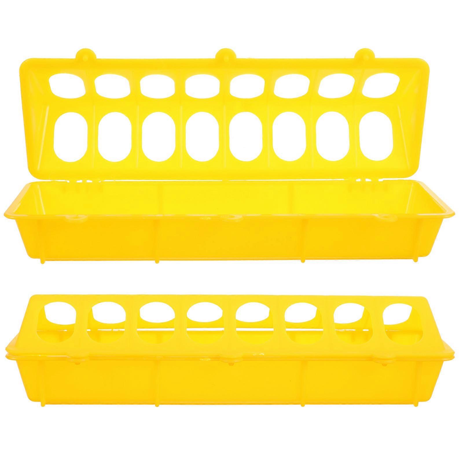 2pcs Portable Bird Feeding Holders Pigeon Feeder Containers Chicken Feeder Troughs