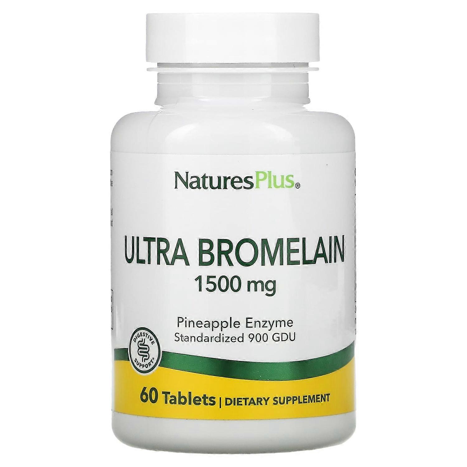 NaturesPlus, Ultra Bromelain, 1500 mg, 60 Tablets