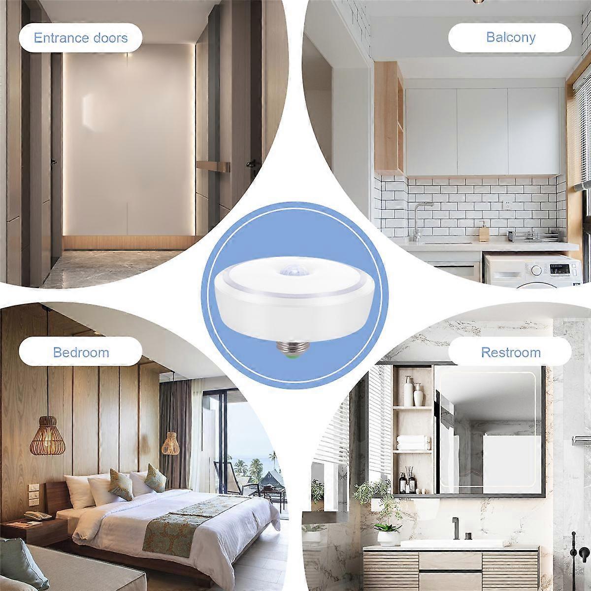 15W Motion Sensor Light Bulb - Super Bright Motion Activated Led Bulb with Motion PIR Infrared Sens