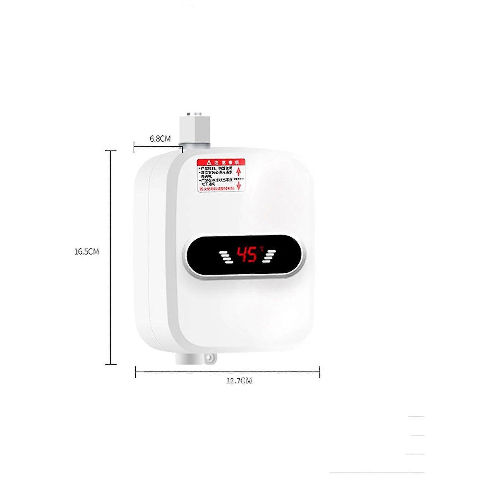 3500W 3s instant electric tankless hot water heater shower bathroom faucet 220v 50hz white variable spray patterns