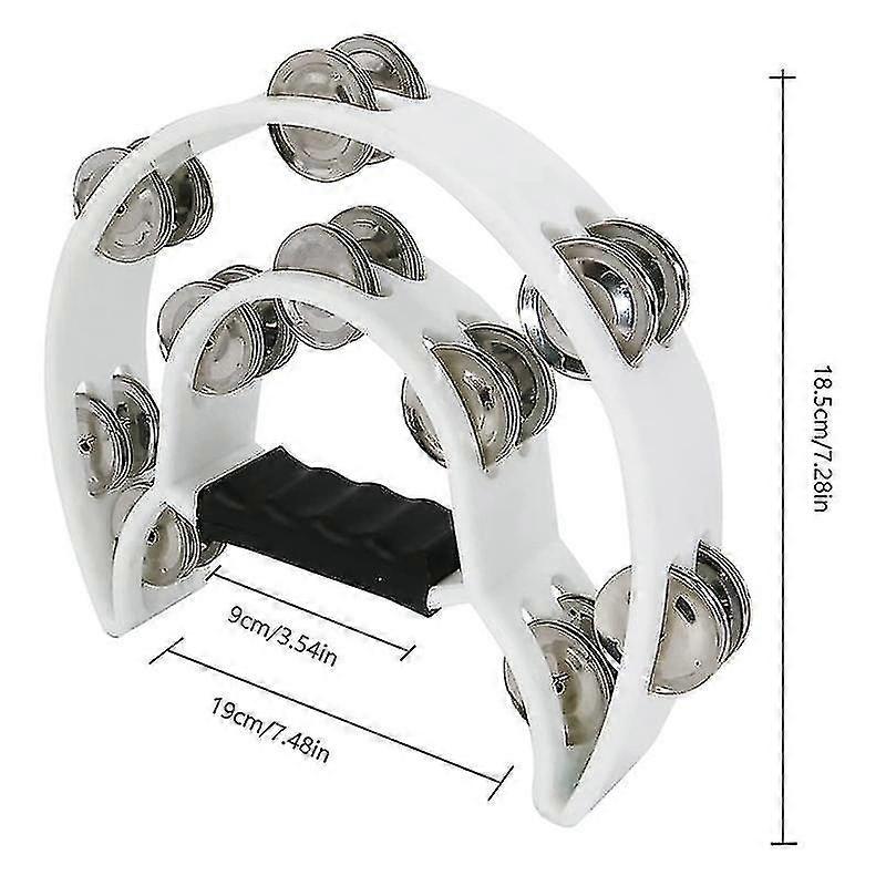 tambourine, hand held percussion double row tambourine metal,green