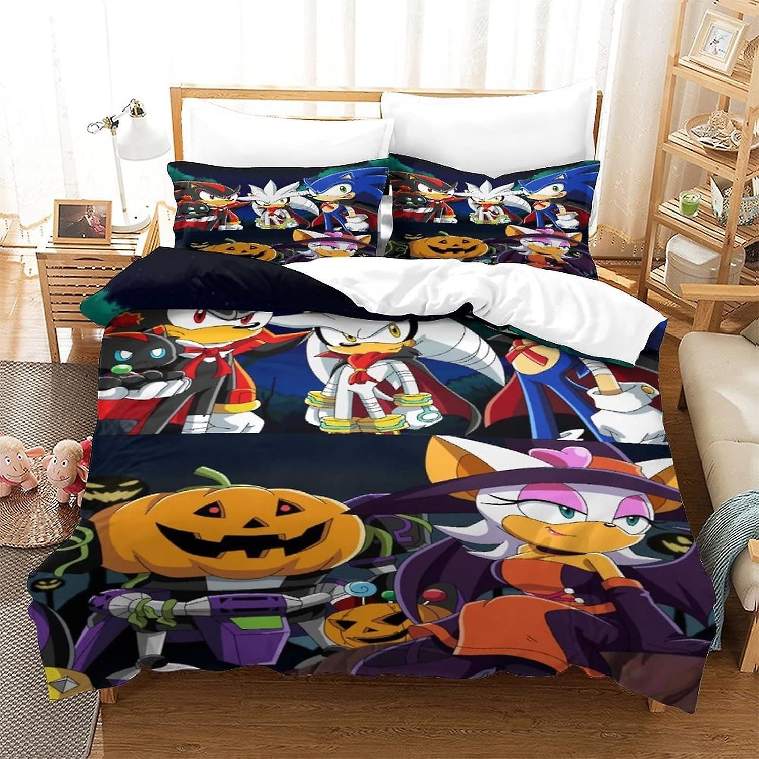 مجموعة غطاء لحاف شخصية كرتونية للأطفال والكبار غرفة نوم D مطبوعة مجموعة مفروشات شخصية كرتونية ، مزدوجة