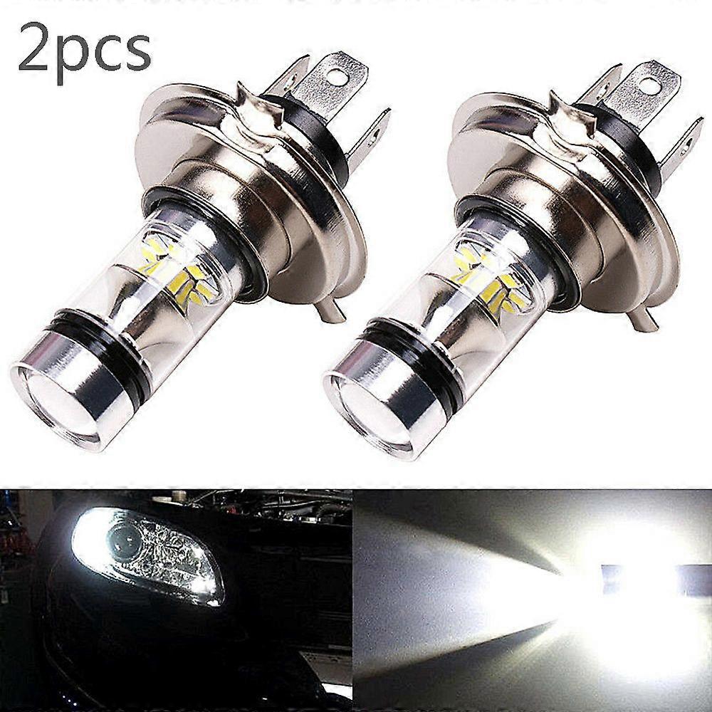 2x High Quality Led Car Fog Light H4 8000K White Light Super Bright Fog Lamp Bulb High/Low Beam For Car Truck