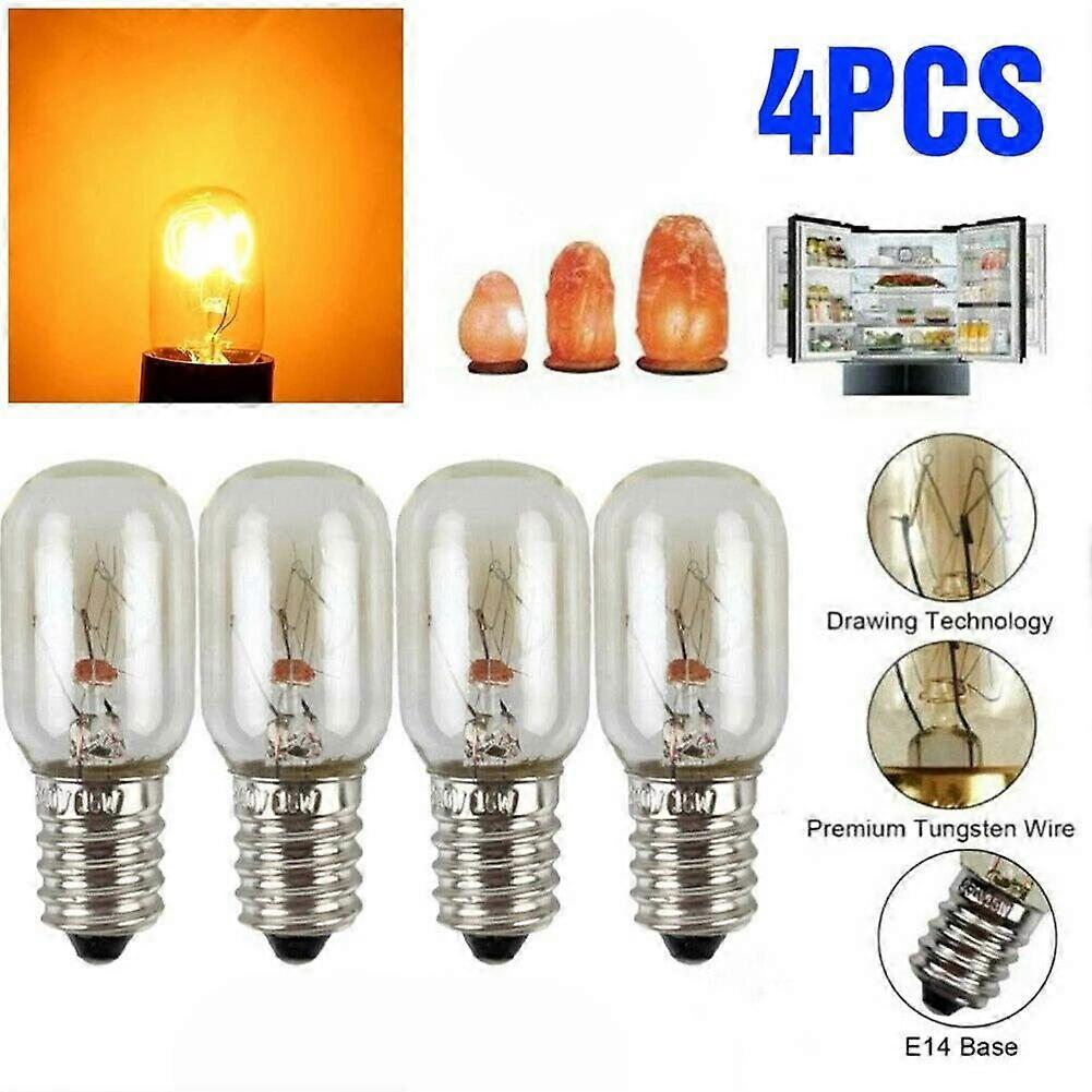 1/4/8PCS E14 Salt Lamp Globe Bulb 15W AC220V-240V Vintage Incandescent Bulbs Refrigerator Oven Light Bulbs Replacement
