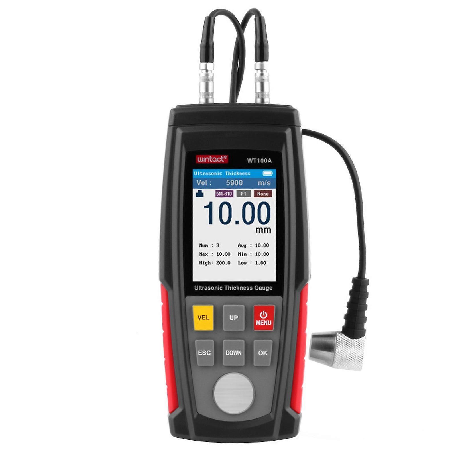 Ultrasonic Thickness Gauge Sound Velocity Meter Metal Depth Tester WT100 DigitAU FT
