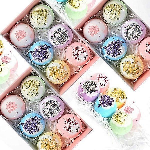 Natural Bath Bombs Gift Set for Dry Skin Moisturizing, Bubble Bath and Spa Experience